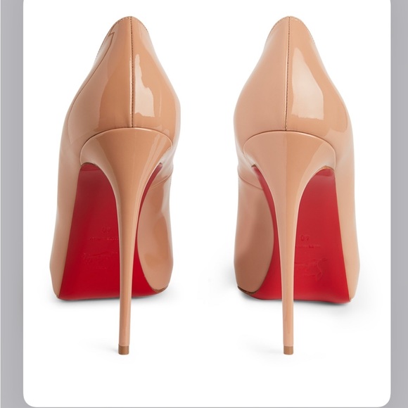 NIB CHRISTIAN LOUBOUTIN Patent Leather Privé Open Toe Pump 120 - Picture 5 of 16